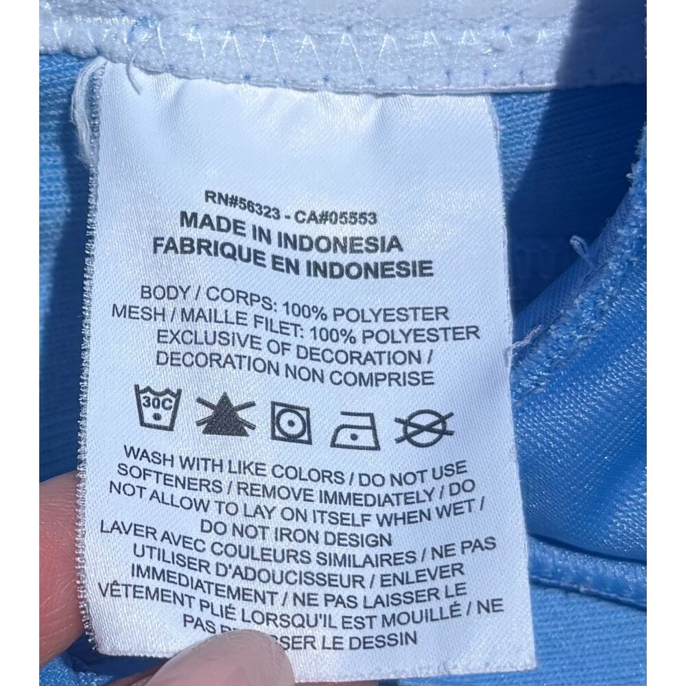 Nike Team Softball Pants Women Large Baby Blue 3/4 Cropped Capri 100% Polyester - Picture 9 of 13
